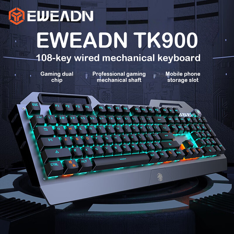 Pc Gaming Uk - EWEADN TK900 Mechanisch toetsenbord USB-C Oplaadbaar