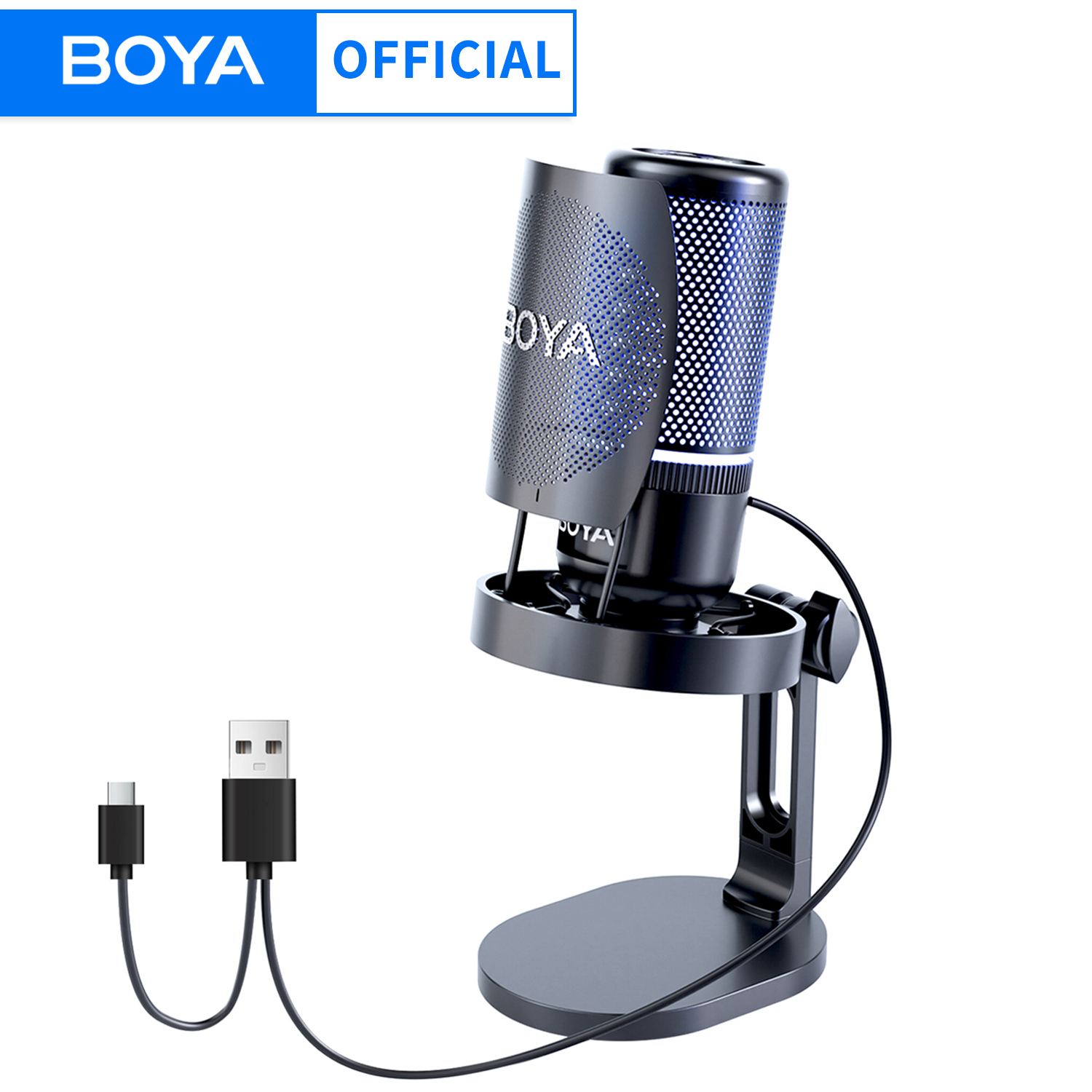 Pc Gaming Live Streaming - BOYA K3 K9 USB-gamingmicrofoon Ruisonderdrukking/RGB/Gain voor