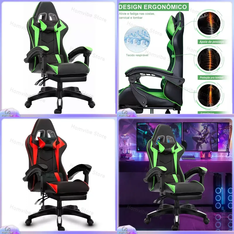 Pc Gaming Desk - Ergonomische gamingstoel met hoge rugleuning en