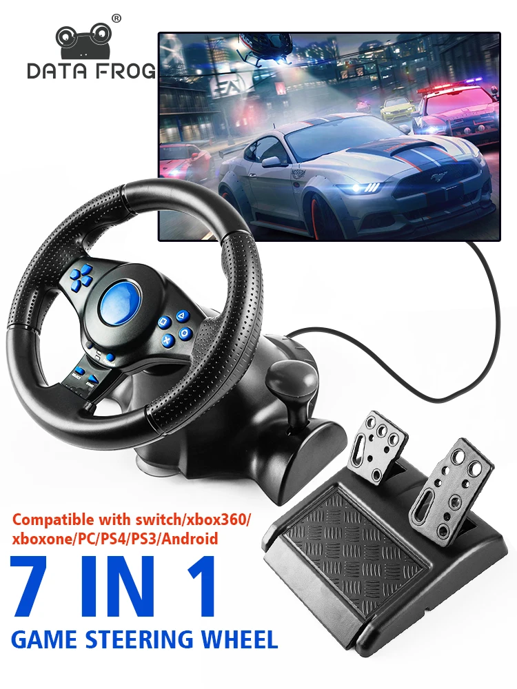 Pc Gaming Xbox - DATA FROG Racing Stuurwiel met Vibratiefeedback,