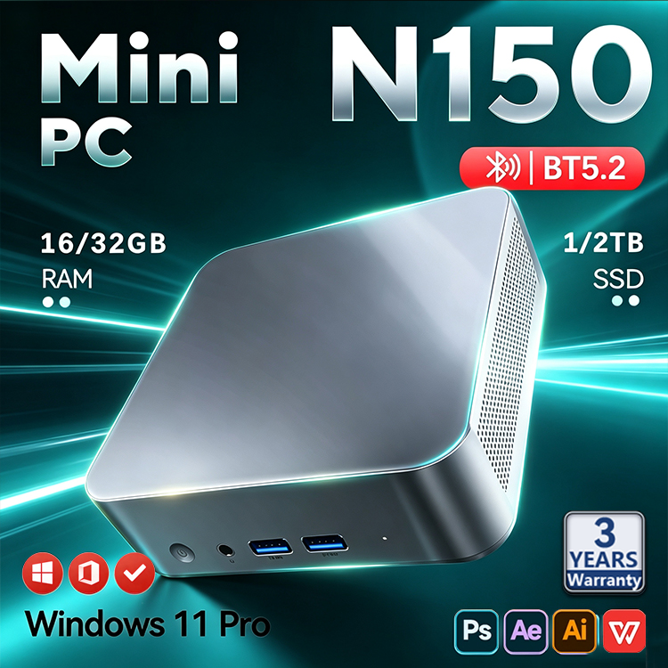 2026 Intel N150 Mini PC Draagb - Pc Gaming Second recensie en prijs